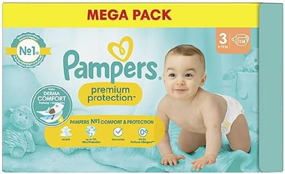 Pampers Premium Protection Size 6, 74 pelenka, 13 kg+, #1 a kényelemért és az érzékeny bőr védelméért