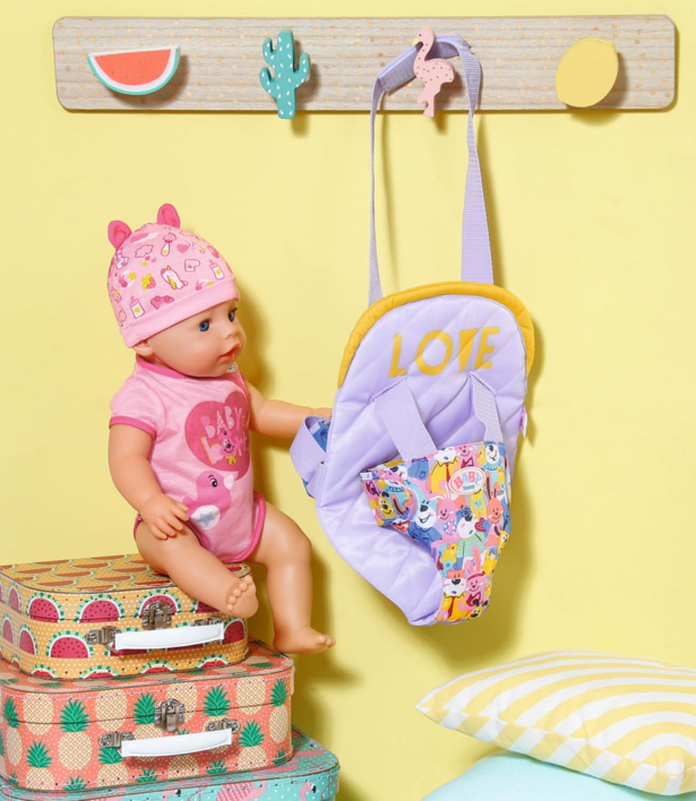 BABY born Puppentrage für Kinder mit verstellbarem Gurt für 36 cm és 43 cm Puppen, 828038 Zapf Creation