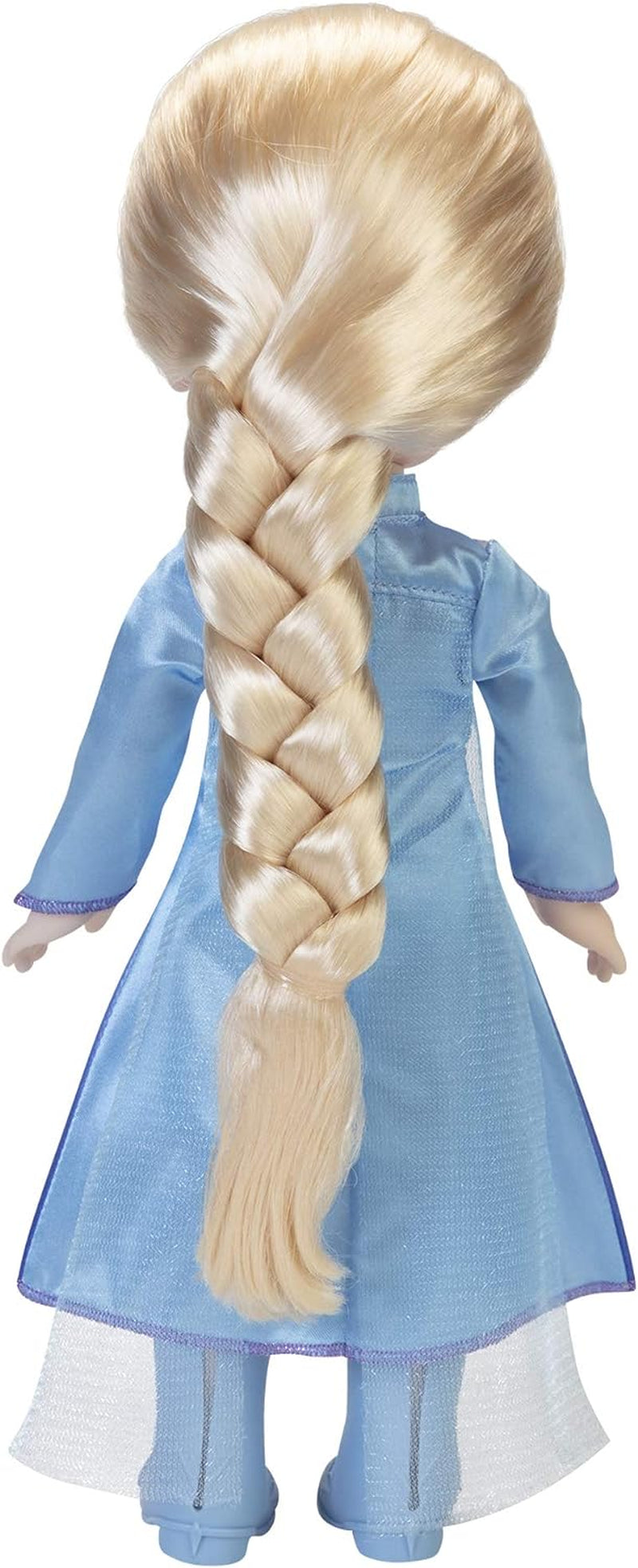 Disney Frozen 2 ELSA Reisepuppe, 35 cm große Puppe mit vom Film inspiriertem Kult-Modekleid, Stiefeln und Langen geflochtenen Haaren für zusätzlichen Spielspaß, für Mädchen ab 3 Jahren
