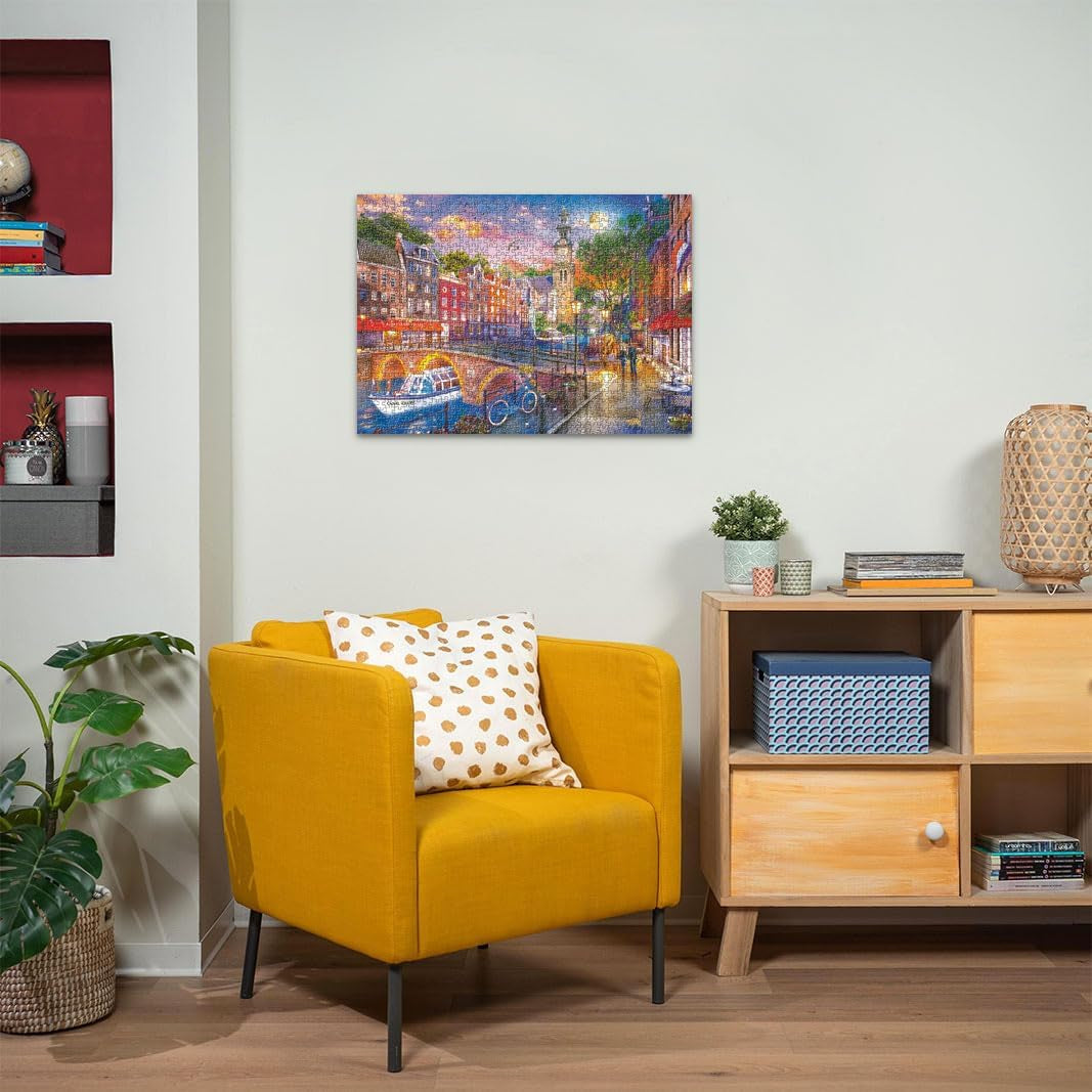 Ravensburger Puzzle 12000884 Sunset Amsterdam - puzzle jigsaw de 1000 de piese pentru adulți cu vârsta de peste 14 ani Puzzle Naty Shop