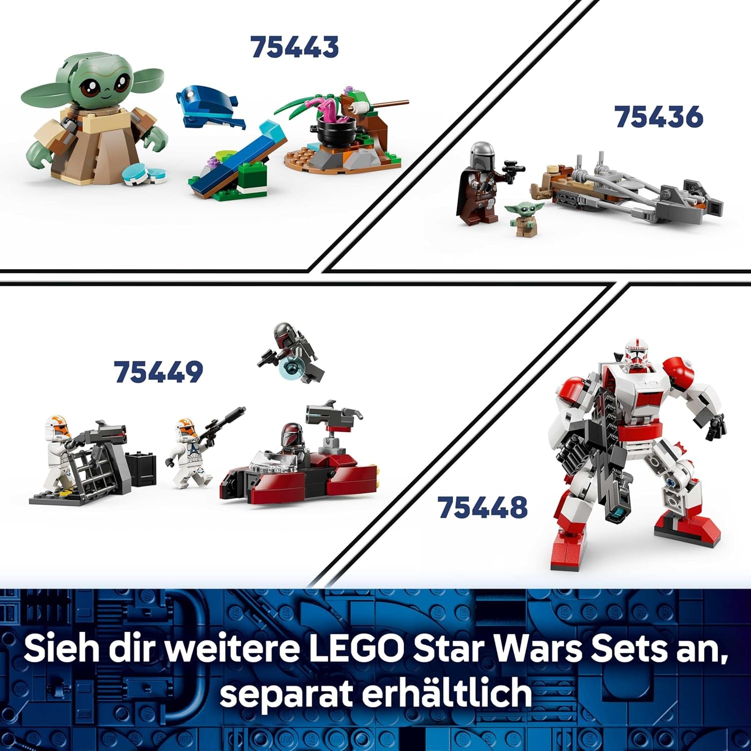 LEGO Star Wars 75437 Cobb Vanths Speeder - inkl. Cobb Vanth & Cad Bane minifigura sowie Blaster & Jetpack - Geschenk für Jungen ab 7 Jahren und Fans von The Mandalorian