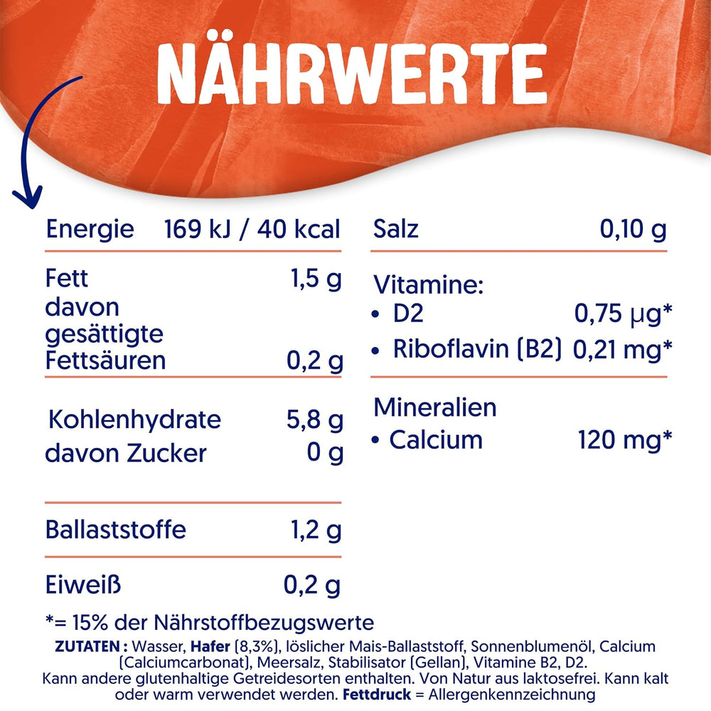 Alpro Haferdrink ohne Zucker – Milchalternative auf Haferbasis – Vegán és laktózefrei – Gazdag Ballaststoffen, Kalcium és Vitamin – 8 x 1 L