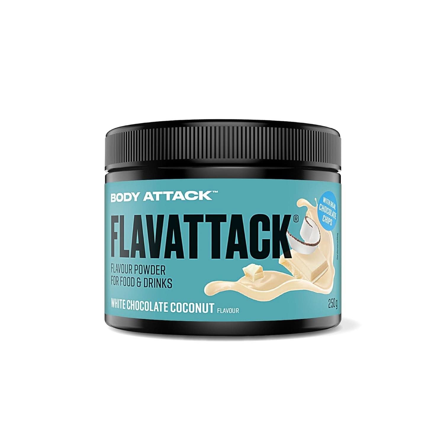 Body Attack Flavattack®, Double Choc Brownie, 250G / 83 adag Flavours Naty Shop 250 gramm Fehér csokoládé és kókusz