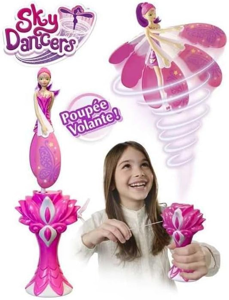 Lansay – Sky Dancers – Pretty Poppy – Magische Fliegende Puppe für Kinder ab 6 Jahren – Feenpuppe 18 cm – fliegt mit einem Launcher ohne Batterie – Staunen Sie Ihre Kinder – Geschenkidee zum