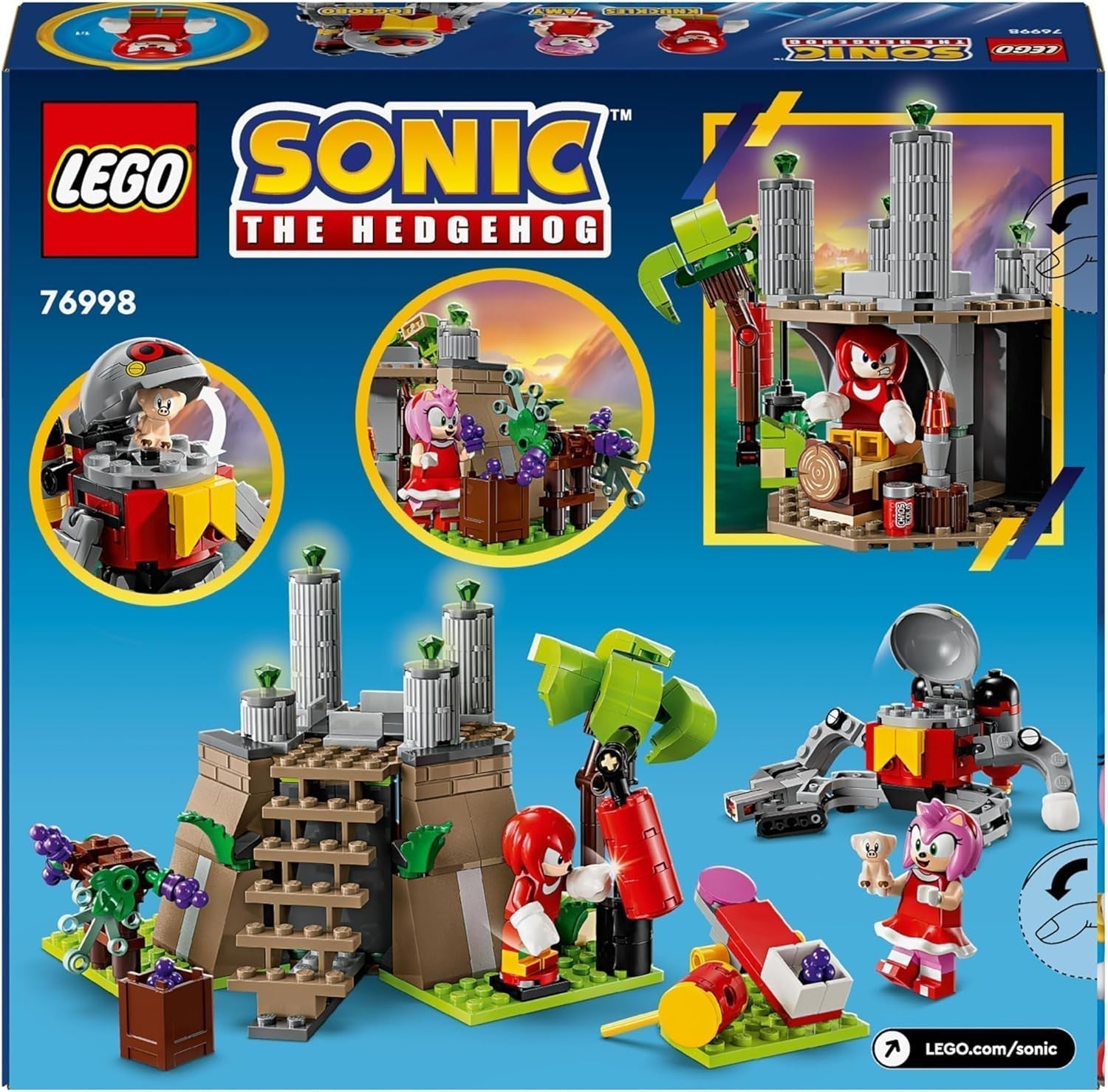 LEGO Sonic the Hedgehog csuklók és a Mester Emerald szentélye gyűjthető játékjátékos, ajándék kaland építőkészlet fiúknak és lányoknak 8 éves 76998 építőkészlet Besuche den LEGO-Store