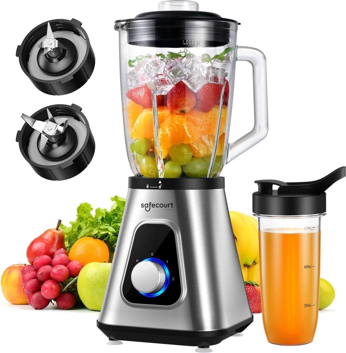Safecourt Kitchen - Blender - Sportblender - 1000 Watt - to Go Beker - Smoothie Maker Bucatarie Naty Shop