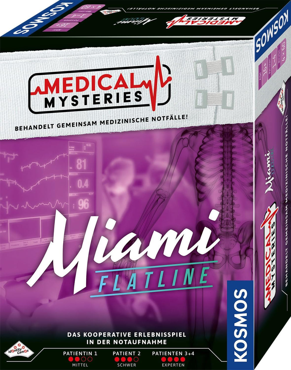 KOSMOS 684426 Medical Mysteries – Miami Medical Co-op RPG Medical Crime Files társasjáték 16 éves kortól