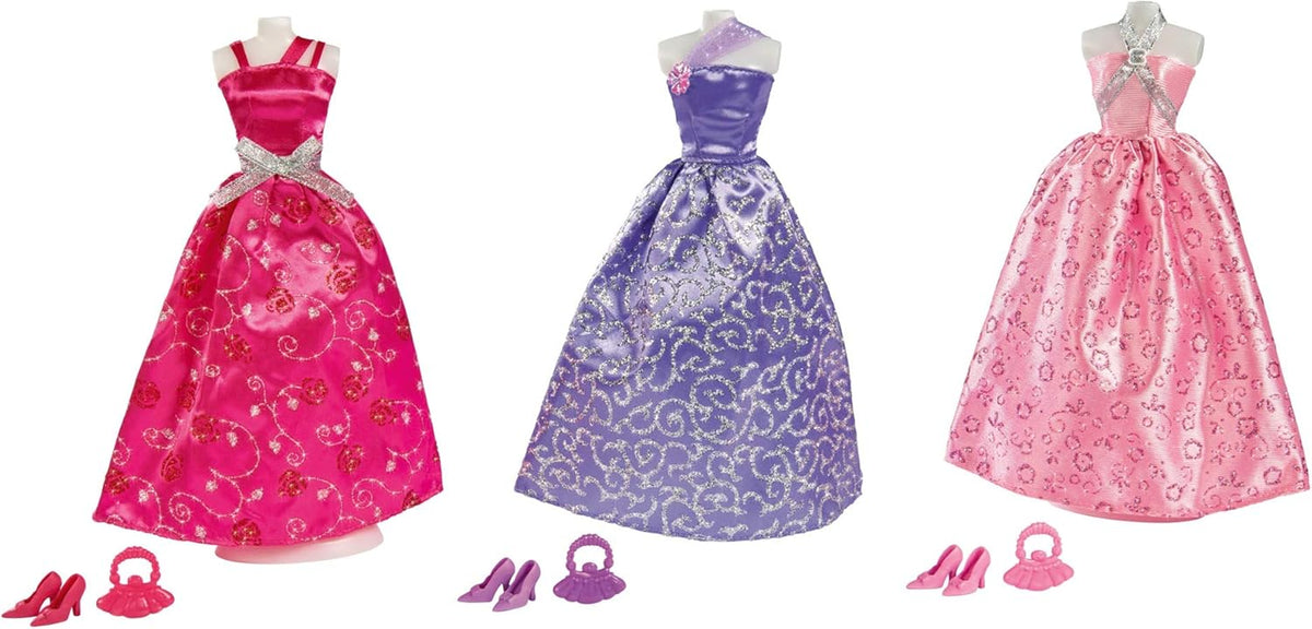 Simba 105723369 - Steffi Love Glamour / Puppenkleidungs-Set / 3-fach sortiert / Es wird nur ein Artikel geliefert / Ballkleid für alle 29cm Puppen / Ohne Puppe Assorted