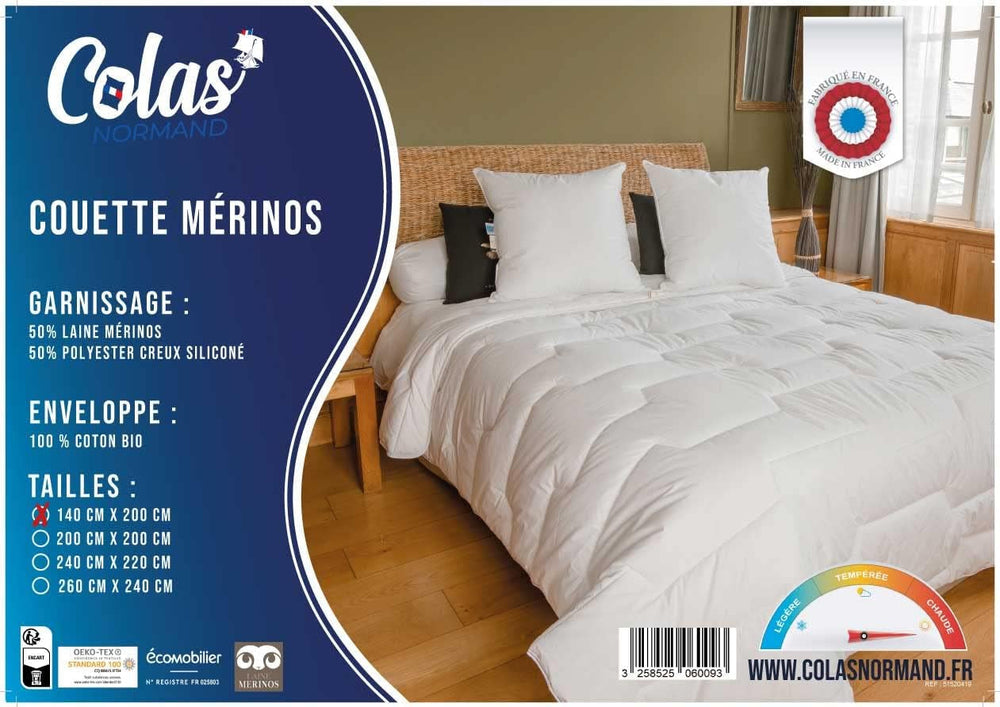 Paplan 140 X 200 cm | Organikus pamut és merinó gyapjú | Meleg Mosógépben 30°C-on mosható Paplanok és paplanok Naty Shop