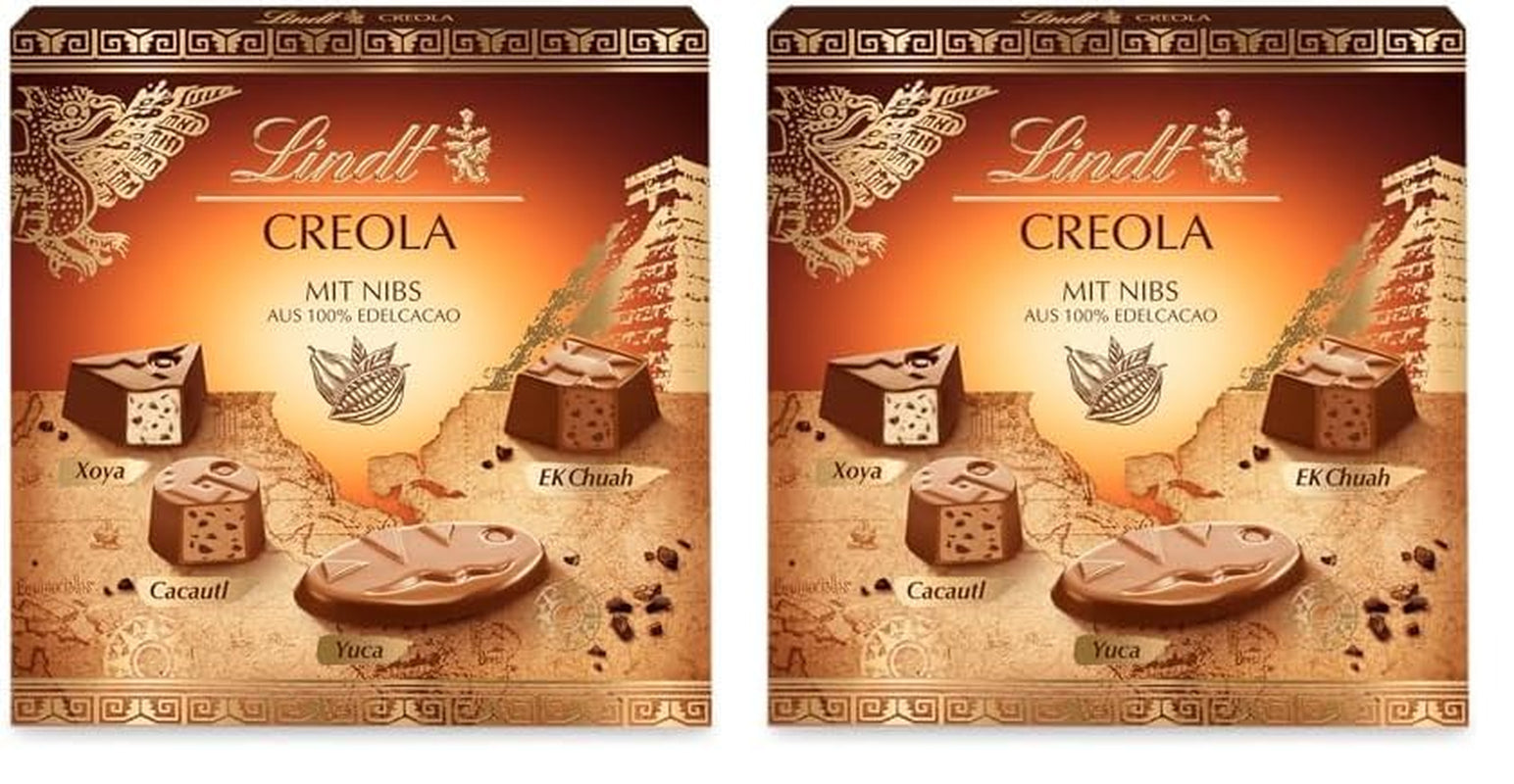 Lindt csokoládé | Kreol pralinédoboz | 165g | 15 praliné 4 ízletes változatban, 100% finom kakaóból, alkoholmentes | Csokoládé ajándék készlet