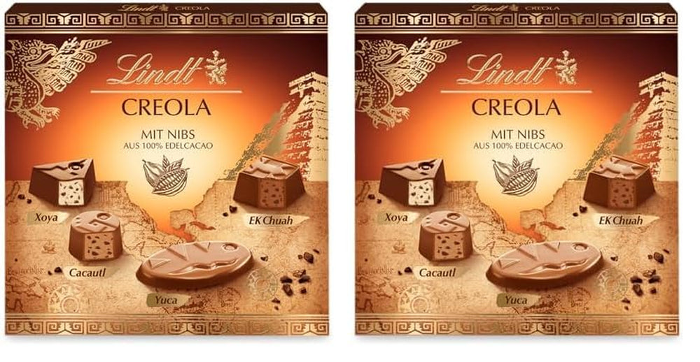Lindt csokoládé | Kreol pralinédoboz | 165g | 15 praliné 4 ízletes változatban, 100% finom kakaóból, alkoholmentes | Csokoládé ajándék készlet
