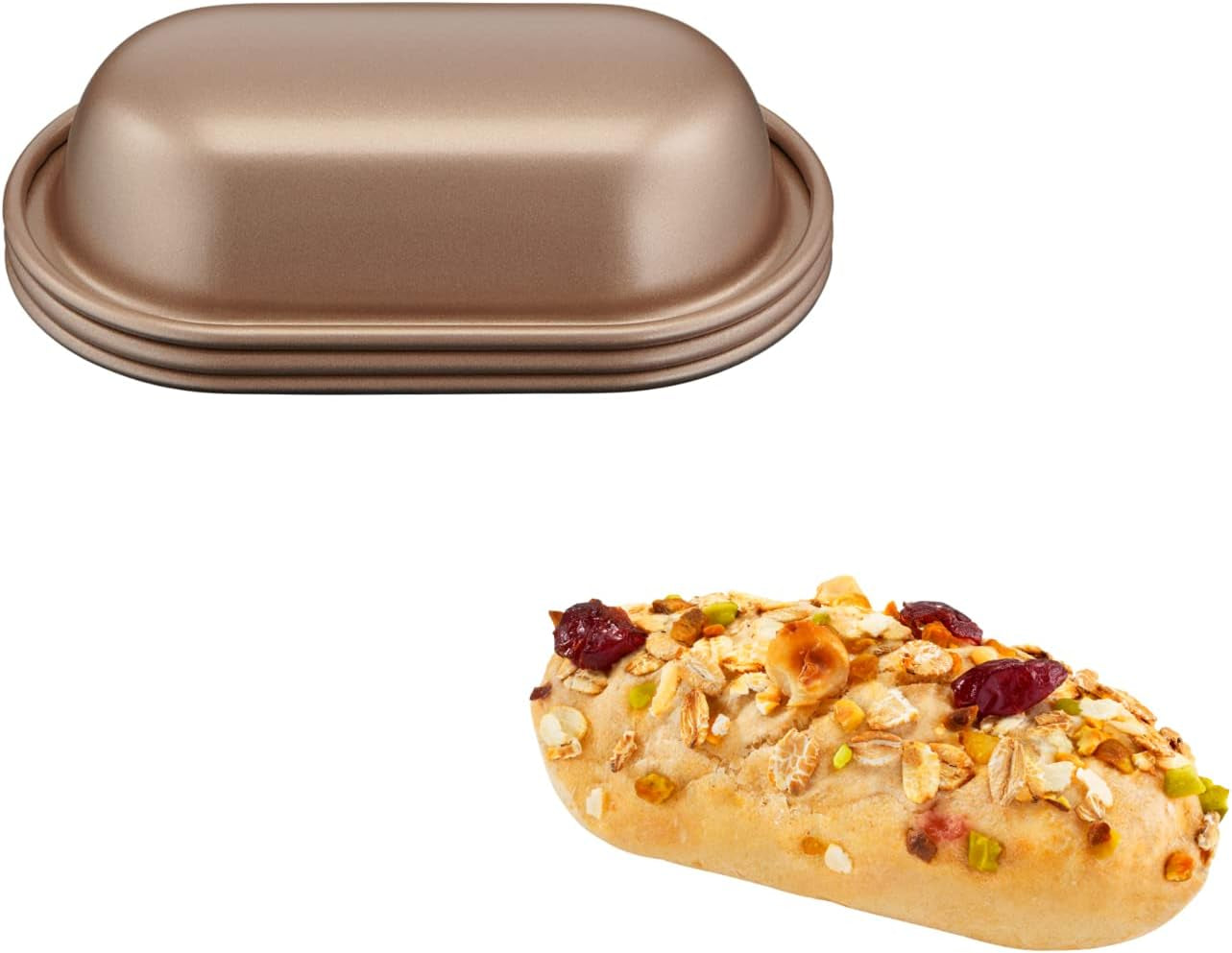 Tefal Creabake Muffins Creabake Backformen, 7,5 Cm, Antihaftbeschichtung, Stapelbares System, Kreative Rezepte Für Süßigkeiten Und Salate, Einfaches Backen, Eisenfarben Matrite si tavi pentru copt Naty Shop 3 X Brotbackformen