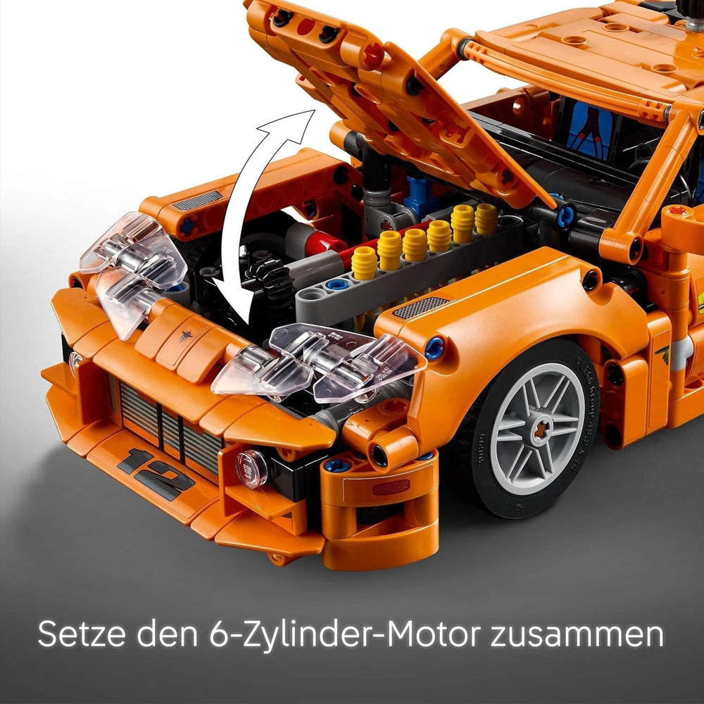 LEGO Technic Fast and Furious Toyota Supra MK4 - Játékautó - 6 hengeres motorral és nyitható ajtókkal - Modellkészlet 9 év feletti fiúknak és lányoknak - Születésnapi ajándékötlet 42204 Építőkészletek Beuche den LEGO-Store
