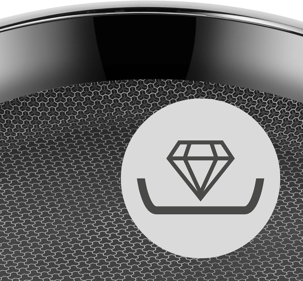 WMF Profi Resist tigaie inducție 24 cm, material cu acoperire multistrat, structură în formă de fagure de miere, mâner din oțel inoxidabil, rezistentă la cuptor Oale si Tigai Naty Shop