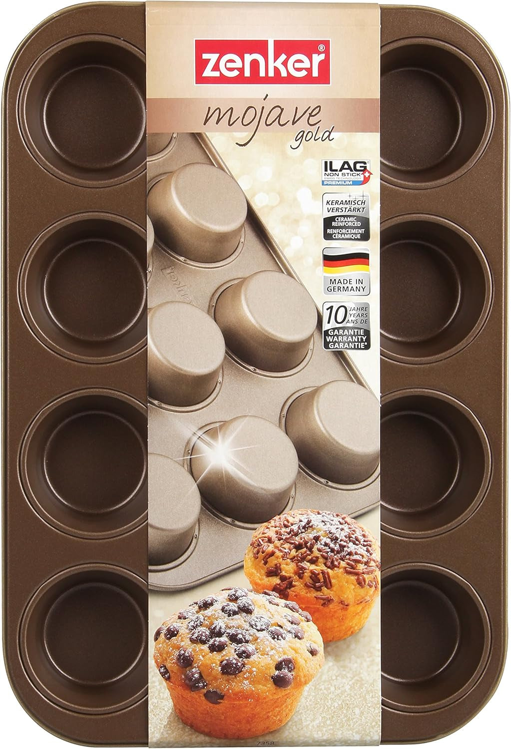 Zenker, muffinsütő átmérője Ø 7 cm, MOJAVE GOLD Formák és tepsi Naty Shop