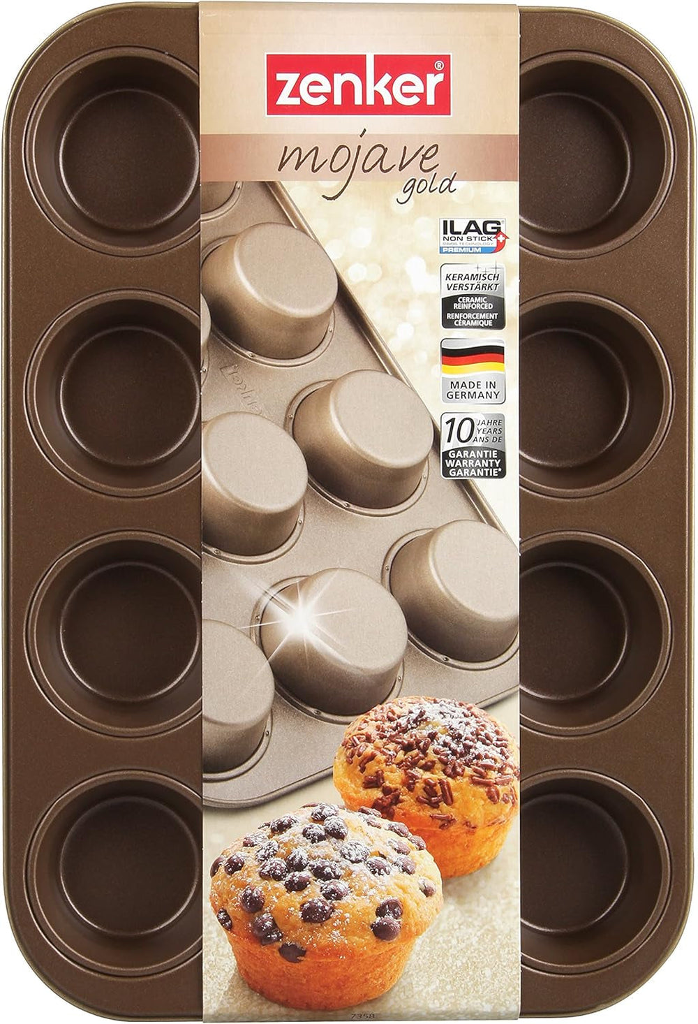 Zenker, muffinsütő átmérője Ø 7 cm, MOJAVE GOLD Formák és tepsi Naty Shop