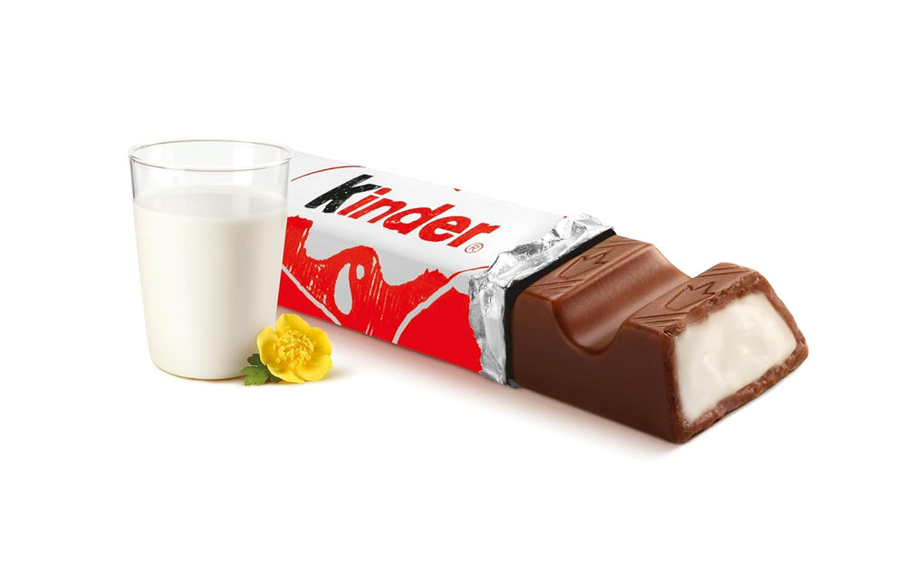Kinder Chocolate – töltött tejcsokoládészeletek – 1 csomag 24 darab különálló szeletet (24 x 12,5 g) tartalmaz.