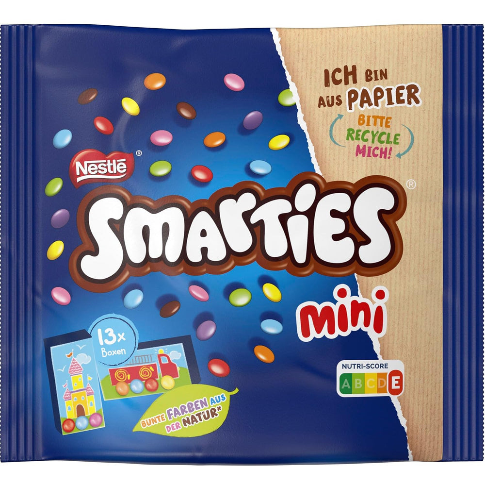 Nestlé SMARTIES Mini, kis lencse tejcsokoládéval, külön csomagolva, 16 db-os kiszerelés (16 x 187 g)