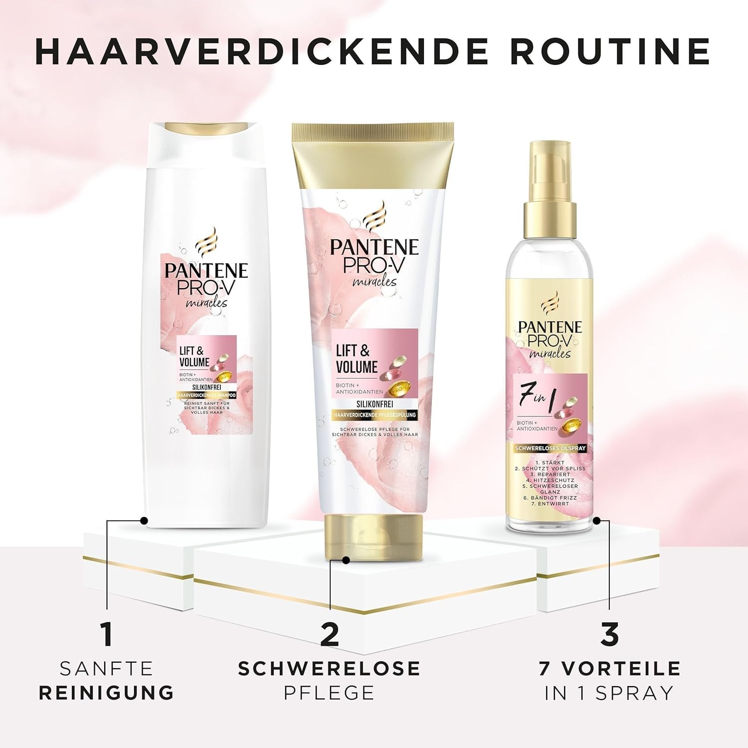 Pantene Pro-V Lift & Volume Sűrítő sampon biotinnal, szilikonmentes Pantene zuhany és fürdő