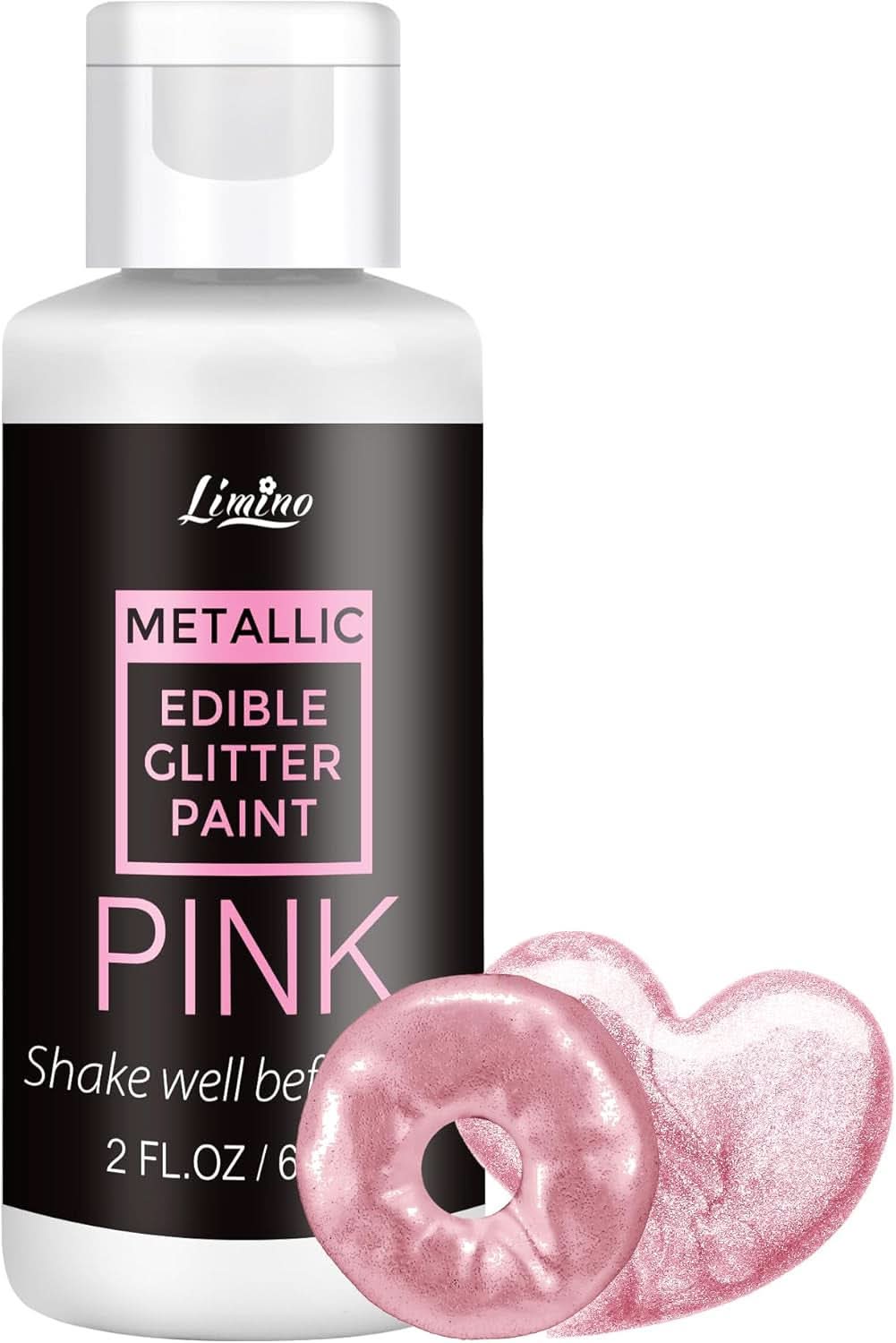 Folyékony ehető glitter, 60 ml Naty Shop Pink