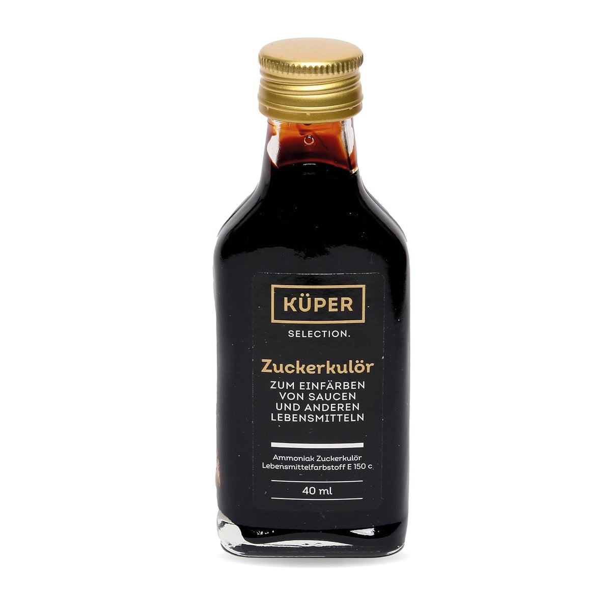 Küper Gourmet Caramel Colorant – 40 ml – Colorant alimentar lichid maro – Colorant caramel pentru sosuri, dressinguri sau sosuri dulci – Colorant zahăr închis