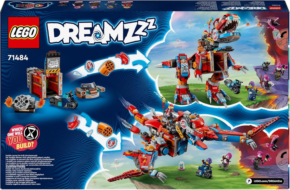 LEGO Dreamzzz 2 az 1-ben Coopers Dino-Mech C-Rex játék Pterodactyl T.Rex akciófigura fiúknak és lányoknak Kreatív játék kalandkészlet Ajándék 9 éves gyerekeknek 71484 építőkészletek Beuche den LEGO-Store