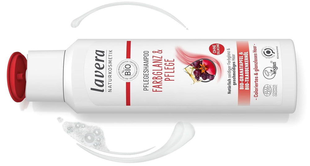 Lavera Care sampon Color Shine & Care, vegán, 250 ml zuhany és fürdő Naty Shop
