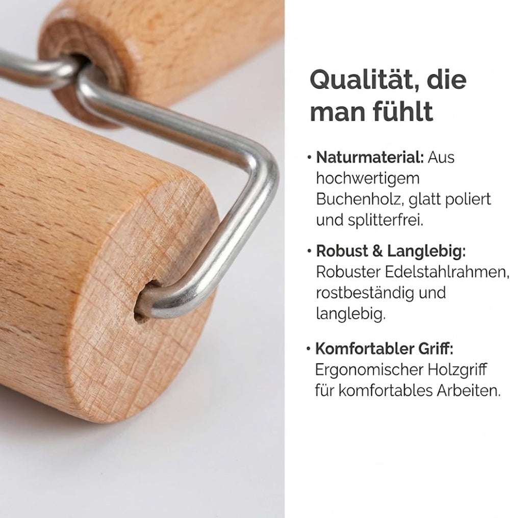 Nudelholz, Teigroller, Nudelholz Holz, Sodrófa, Teigroller Holz, Teigrolle, Geeignet zum Backen und Kochen in der Heimischen Küche, Tortilla, Pizza, Plätzche