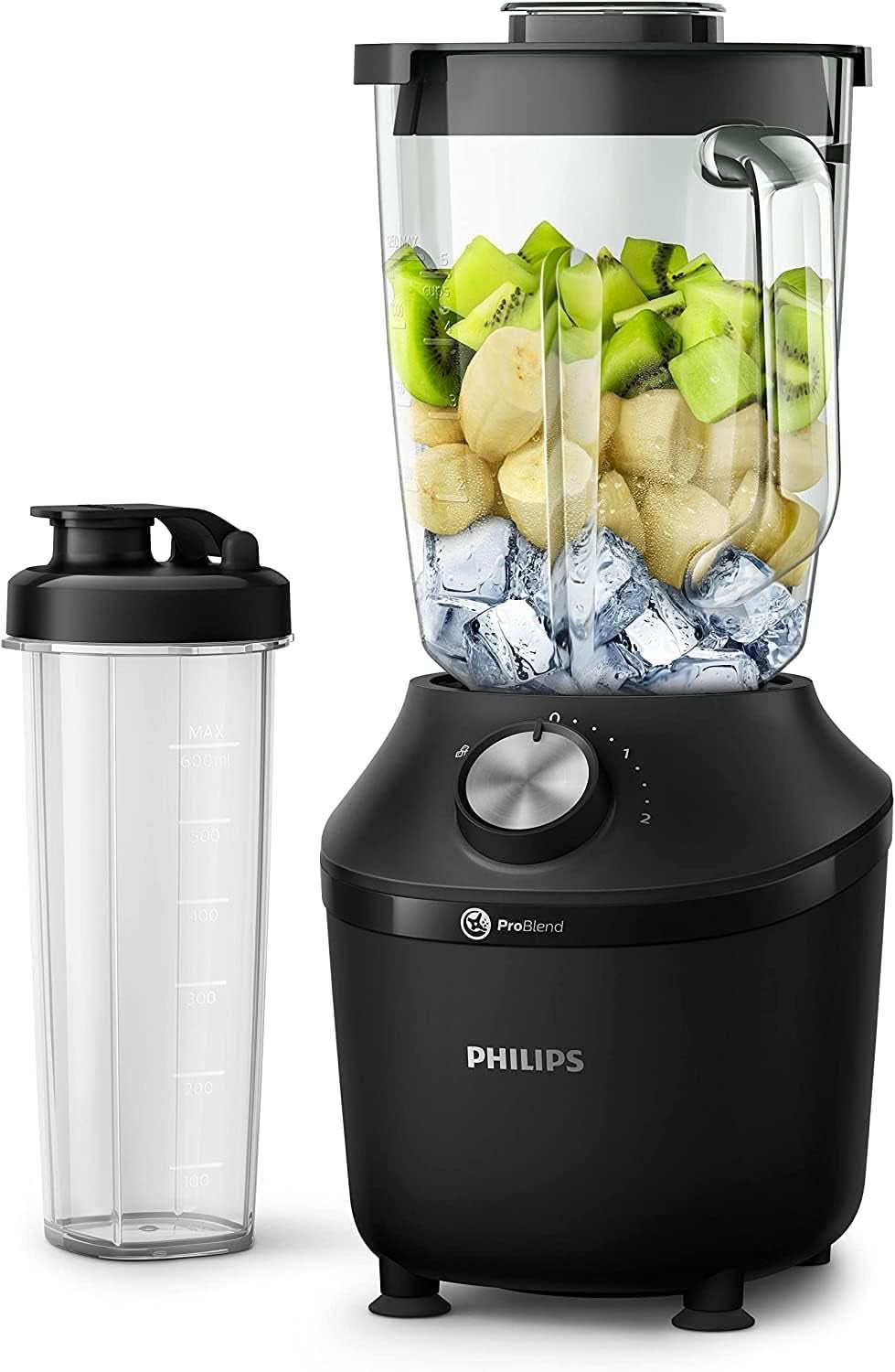 Philips állványkeverő és turmixkészítő – 600 W, 2 literes Becher, Homeid-app, 2 hőfok + impulzusfunkció, Problend, Ice-Crush-Funktion (HR2291/41) Kitchen Naty Shop 600 Watt