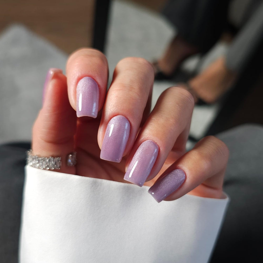 Semilac UV körömlakk 664 Lilac Gloss 7 ml – Macskaszem hatás, egyedi tükröződések mágneses eszközzel – Gloss Gala Collection