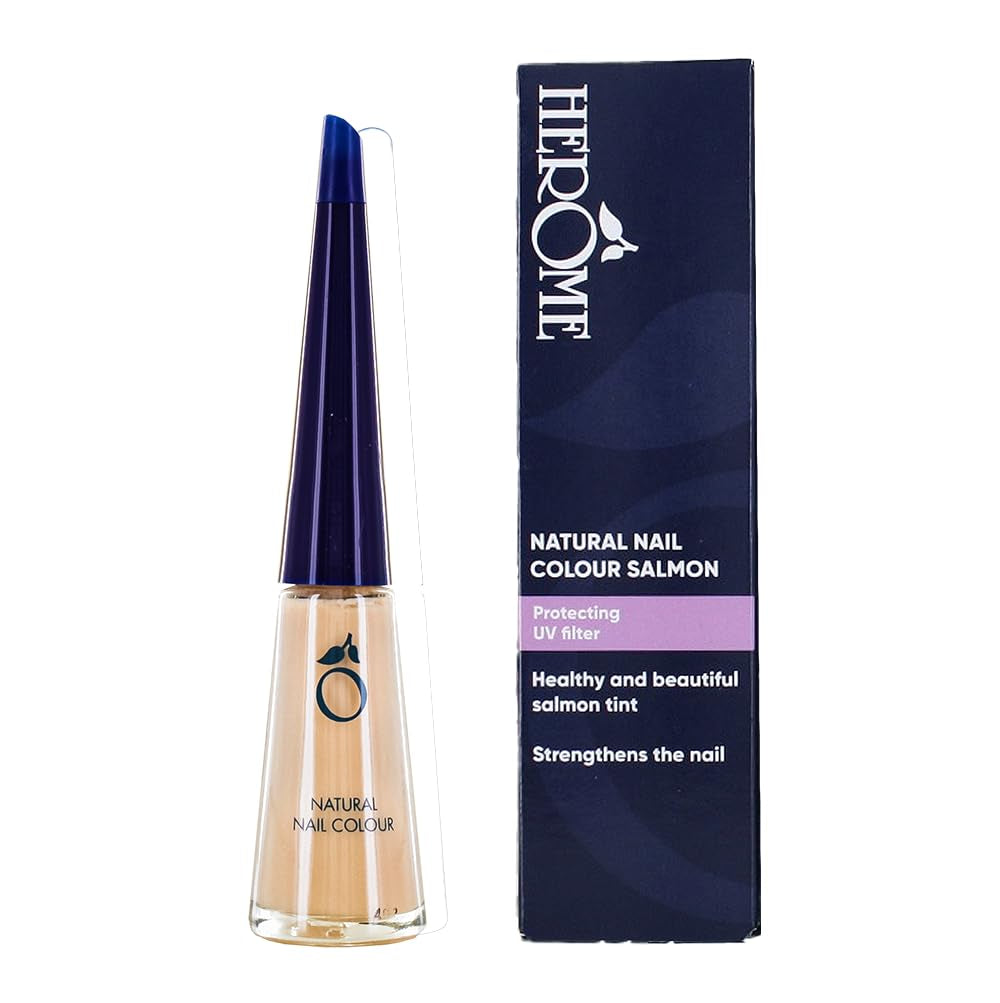 Erősítő hatású Herome natúr rózsaszín körömlakk - Francia manikűrhöz alkalmas körömlakk - Körömerősítő üde rózsaszín színnel - 10ml.