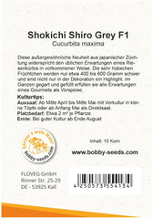 Shokichi Shiro Grey F1 Kürbissamen Von Bobby-Seeds, Portion