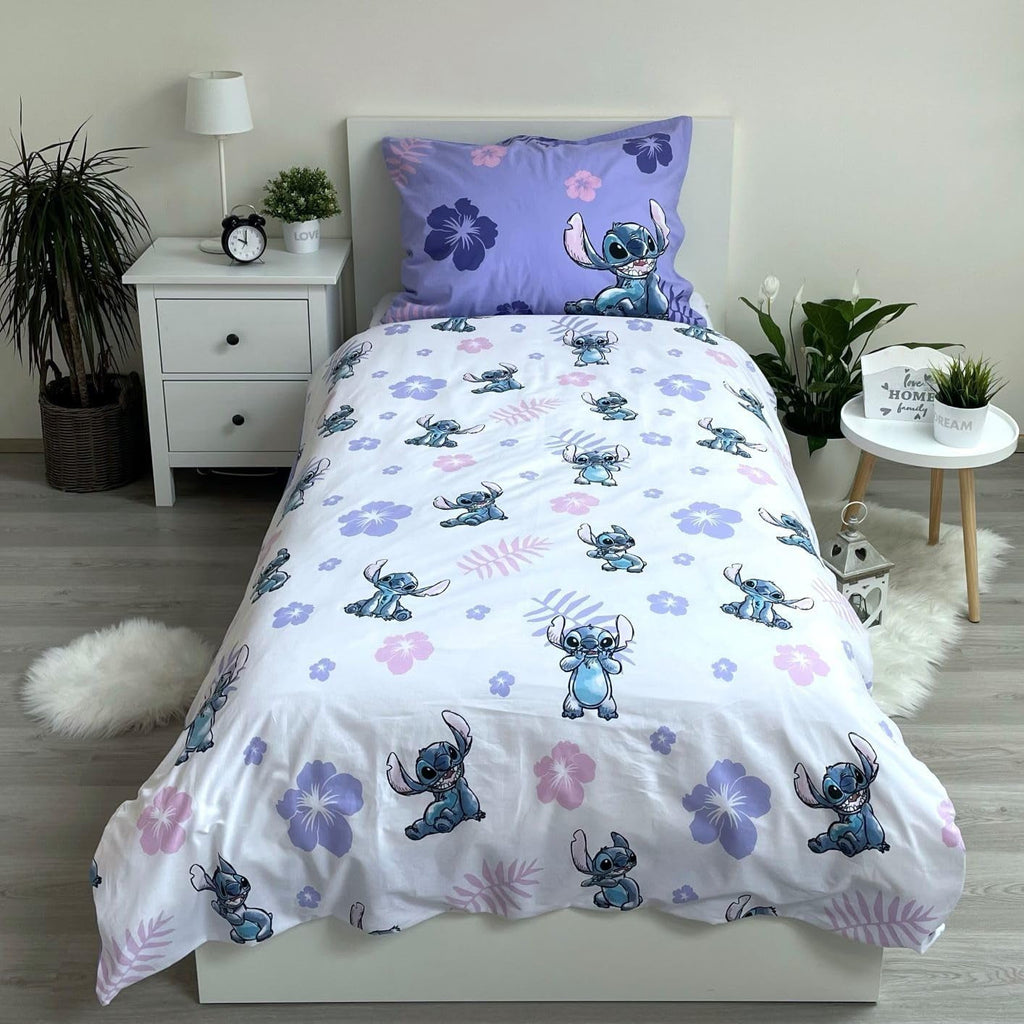 Lenjerie de pat pentru copii reversibilă, Lilo & Stitch, 100% bumbac Lenjerie de pat - copii Naty Shop