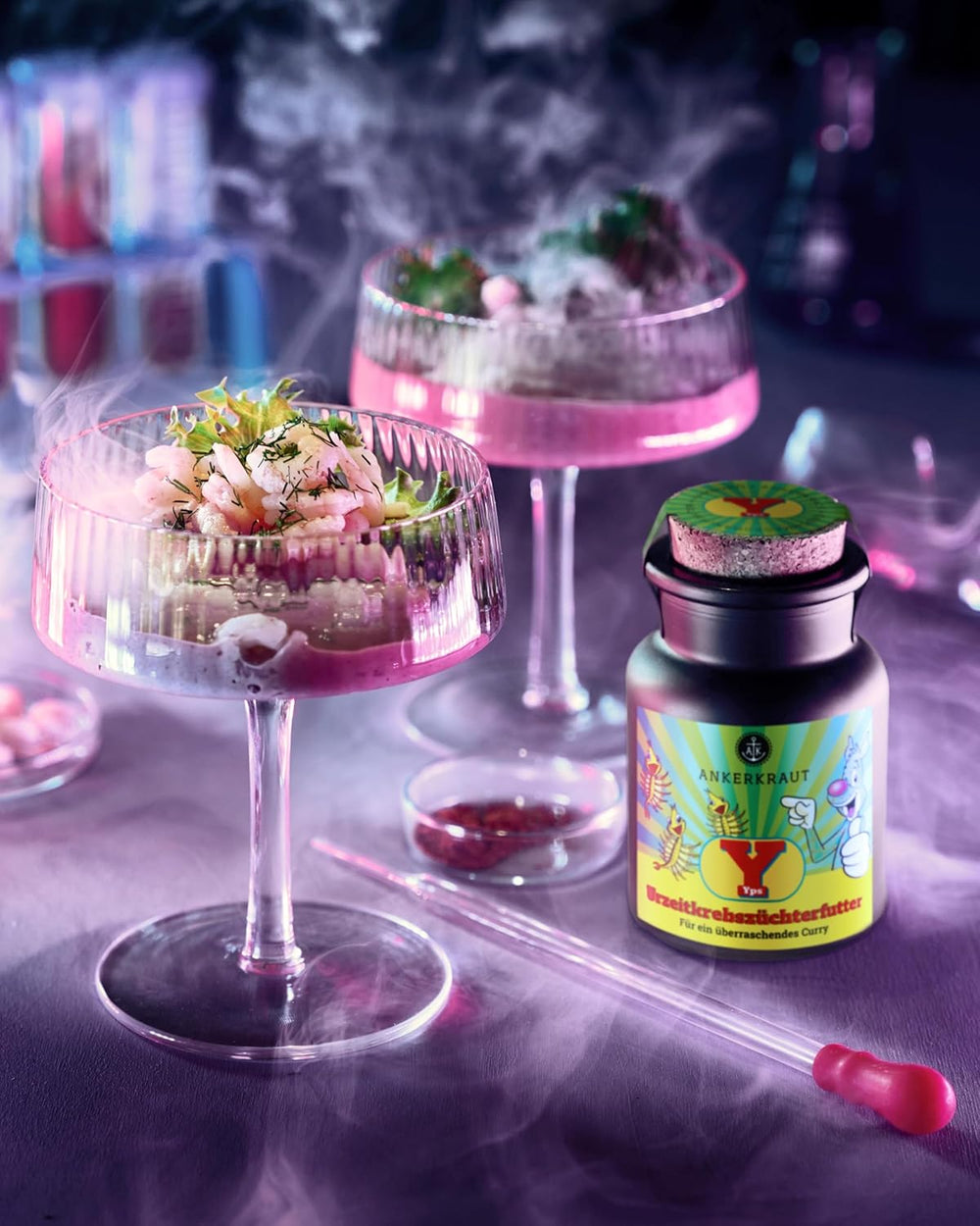 Ankerkraut x Yps Urzeitkrebszüchterfutter, Gewürzmischung für Rice, Gemüse und Snacks, mit Rote Beete, Kurkuma und Zwiebel, ohne Salz, 80 g im Corkenglas