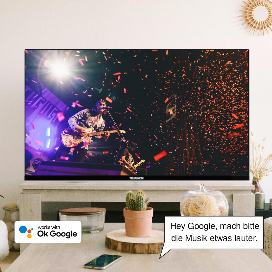 Televizor TELEFUNKEN Android TV de 43 de inci (Smart TV Full HD, HDR, triplu tuner, Bluetooth) XF43AN750M
