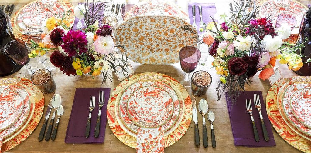 Șervețele de prosop pentru oaspeți din porțelan aurit, coral, 15 bucăți per pachet