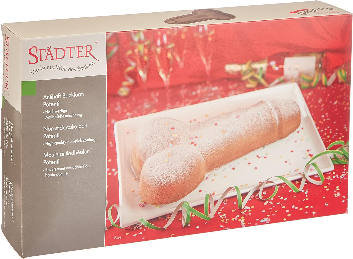 Staedter - Motivbackform Emil Der Igel - Hochwertige Antihaftbeschichtung - PFAS Frei Formák és tálcák sütéshez Naty Shop Motivbackform Potenti