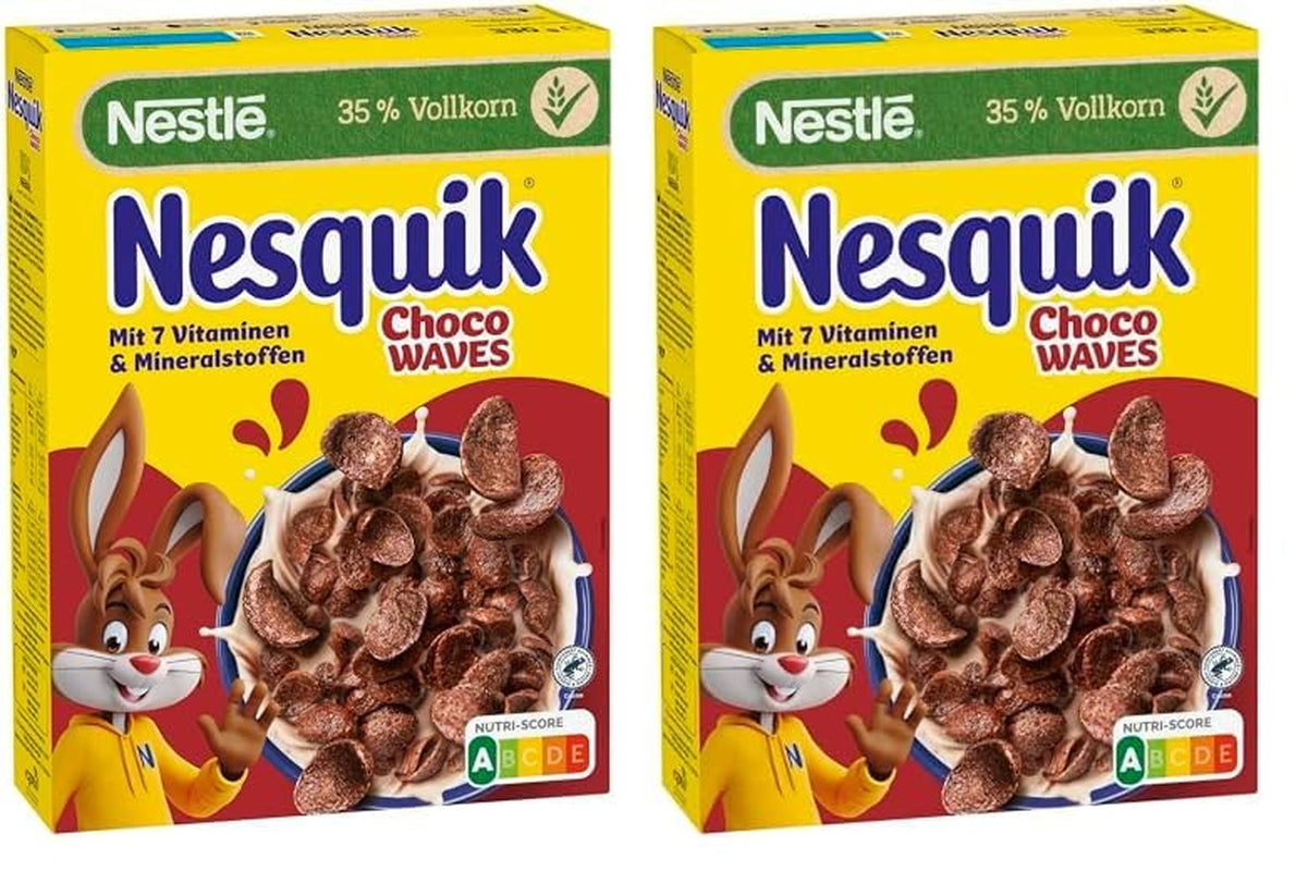 Nestlé Choco Waves, ropogós hullám alakú csokoládé reggeli (33% teljes kiőrlésű gabonatartalom), 1 csomag (1 x 330g)