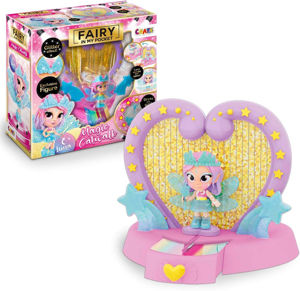 Craze Fairy In My Pocket | Fee Puppe mit Flügel, Fee Spielzeug zum Sammeln mit Spezialeffekten wie Glitzer, Leuchten im Dunkeln und Farbwechsel