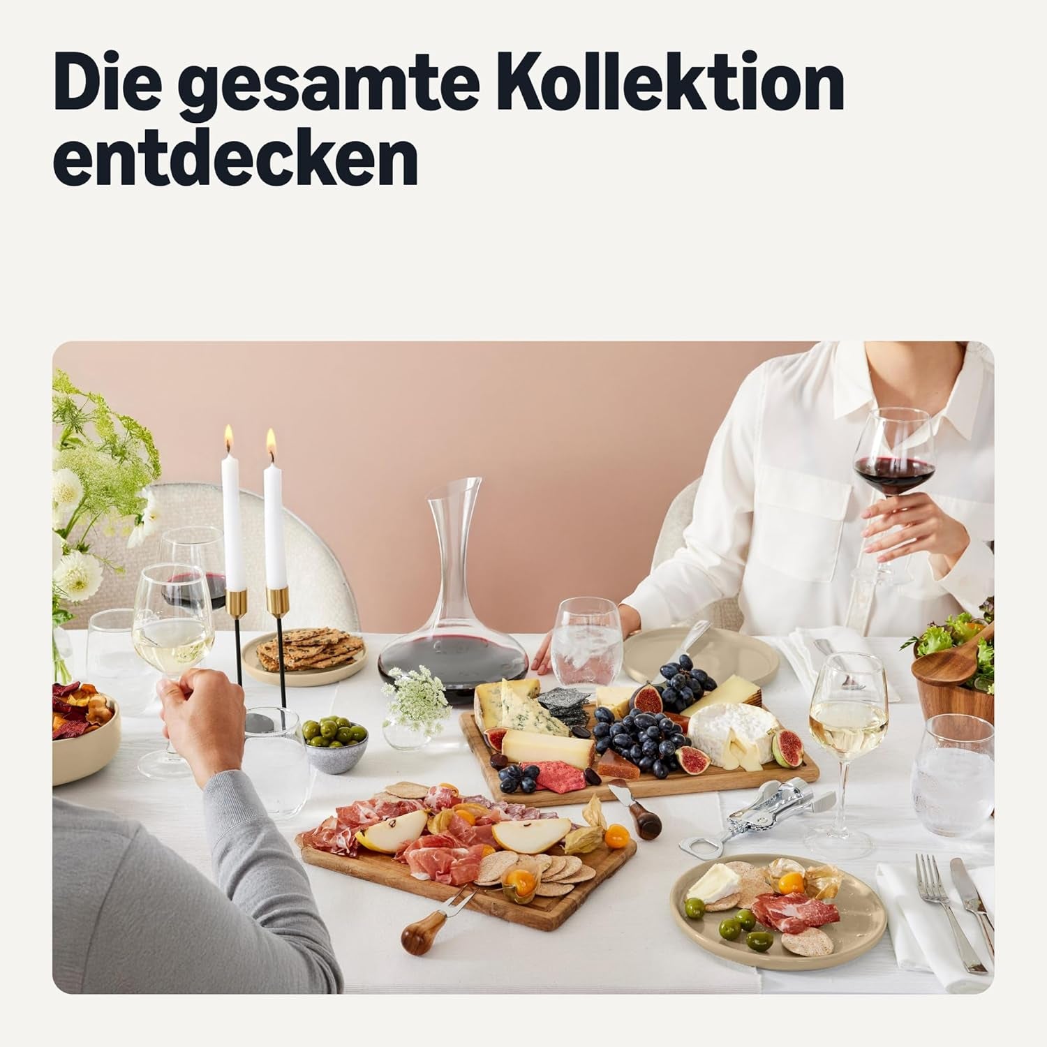 Set de veselă din gresie glazurată Amazon Basics, 18 piese, 6 seturi complete, lavabil în mașina de spălat vase, ivory