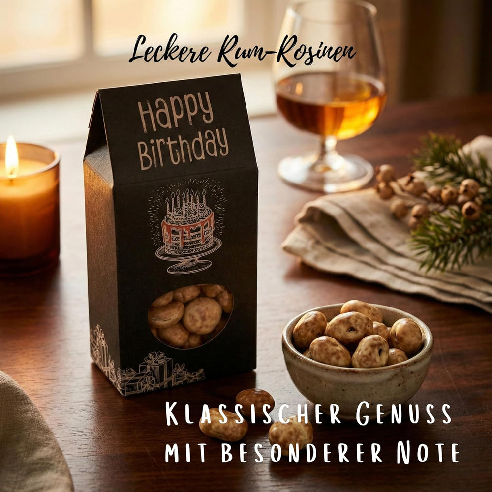 Genuss Set Mit Tee, Rosinen Mit Aroma Schokolade & Gewürzsalz - Geburtstagsgeschenk Für Frauen & Männer, Hochwertiges Geschenkset Mit Karte, Muttertag Geschenkbox Als Besondere Geschenkidee