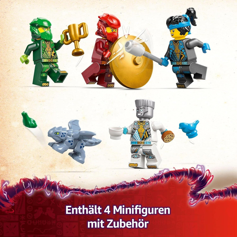 LEGO NINJAGO Spinjitzu Ninja templom - Játékkészlet 4 minifigurával és 1 sárkányfigurával - Építőkészlet - Karácsonyi vagy születésnapi ajándék fiúknak és lányoknak 4 éves kortól 71831 Építőkészletek Besuche den LEGO-Store