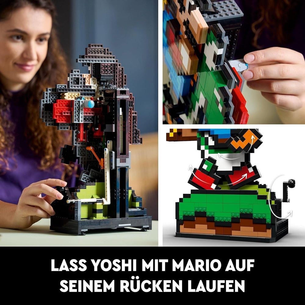 LEGO Super Mario World: Mario és Yoshi Nintendo gyűjthető készlet, pixel figurák, modellépítés és megjelenítés, lakberendezés és gyűjtemények, modellkészlet és ajándék felnőtt rajongóknak 71438 építőkészlet Besuche den LEGO-Store