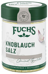 Fuchs Gewürze - Knoblauchsalz - Gewürzsalz für Dips, Saucen und Gemüse - természetes összetevők - 90 g in wiederverwendbarer, recyclebarer Dózis