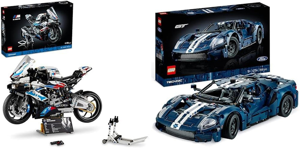 LEGO Technic BMW M 1000 RR motorkerékpár modell felnőtt modellkészlet készlet kézműves ajándékként férfiaknak és nőknek otthoni vagy irodai dekoráció 42130 építőkészletek Besuche den LEGO-Store csomag nyakkendő bomba modellkészlettel