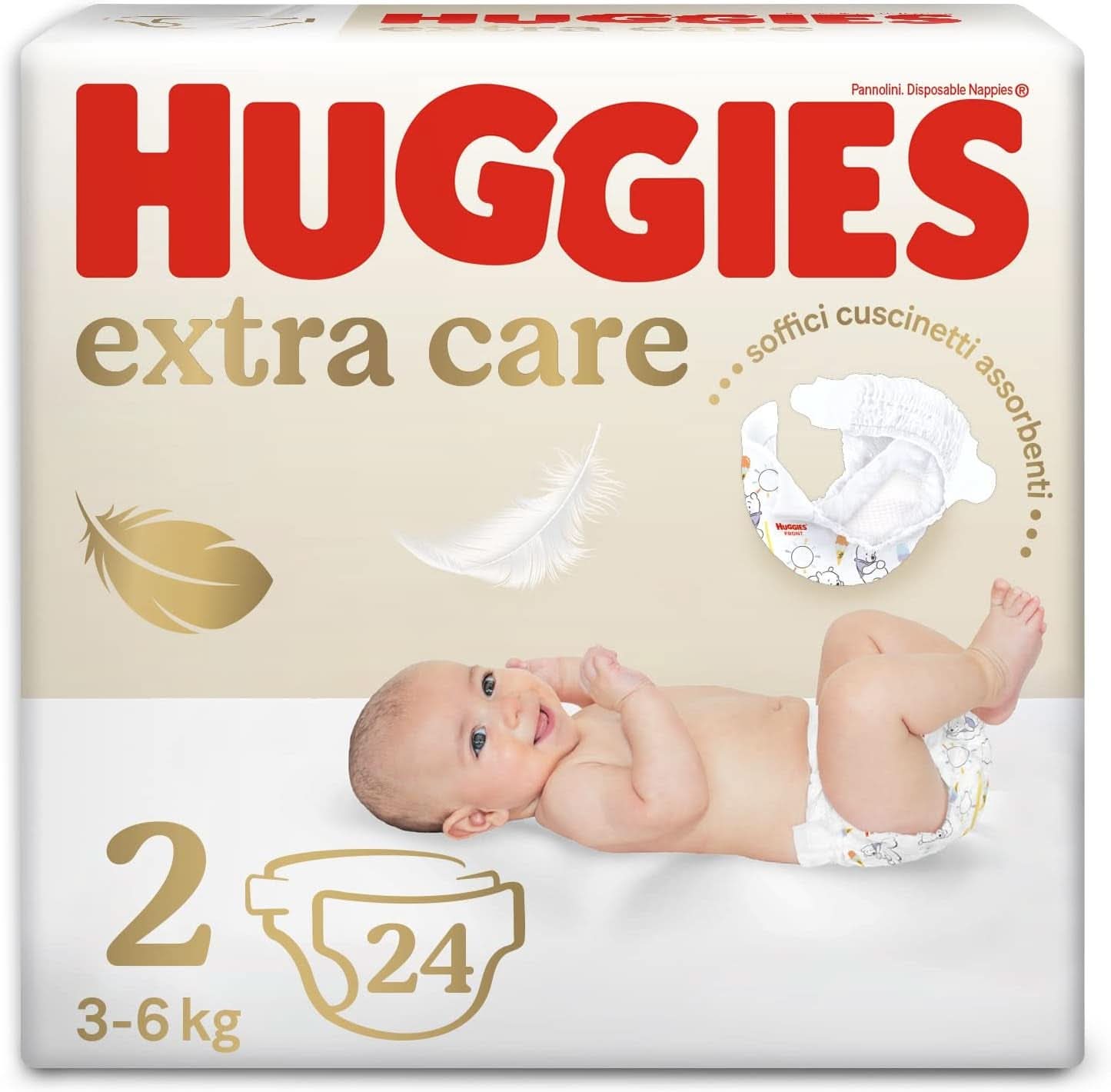 Huggies Baby, 2-es méret (3-6 KG), 24 pelenka Anya és Gyermek Naty Shop
