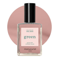 Manucurist Green - Oja Rosy Beige Shell Beige - Oja cu Uscare Rapidă - DIY Nails - Vegană 12-Free - Pe Bază de Plante - Oja - Fabricată în Franța