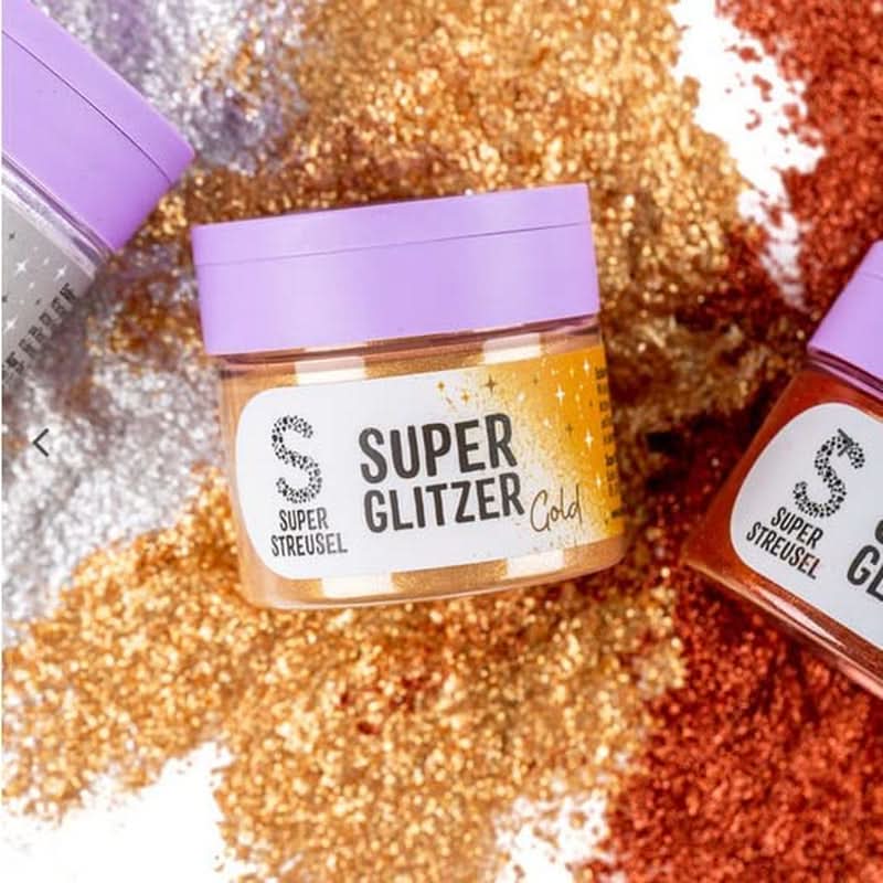 Super Streusel, Super Glitter Powder Gold, csillámpor, arany, 10 gramm Glitter Naty Shop