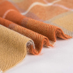 G Lake narancssárga kockás takaró kidobó akril puha megfordítható színes rojtos ágytakaró ajándék karácsonyi dekorációhoz 127 cm sz. x 170,2 cm L-tök narancssárga ágyak és takarók G Lake