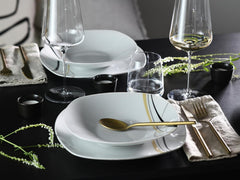 CreaTable, 24029, seria Square City Line, set de veselă din porțelan pentru 6 persoane, 12 piese, potrivit pentru mașina de spălat vase și cuptorul cu microunde, producție de calitate